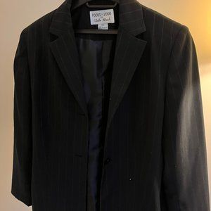 Black and white stripped womens blazer